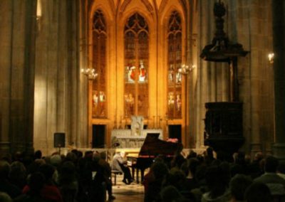 Performing at the Cathedral in St. Etienne, France